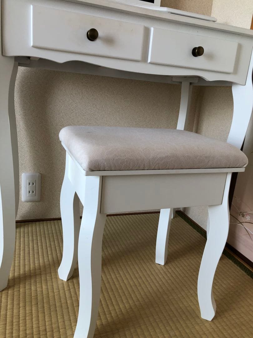 ホワイト 三面鏡 ドレッサー