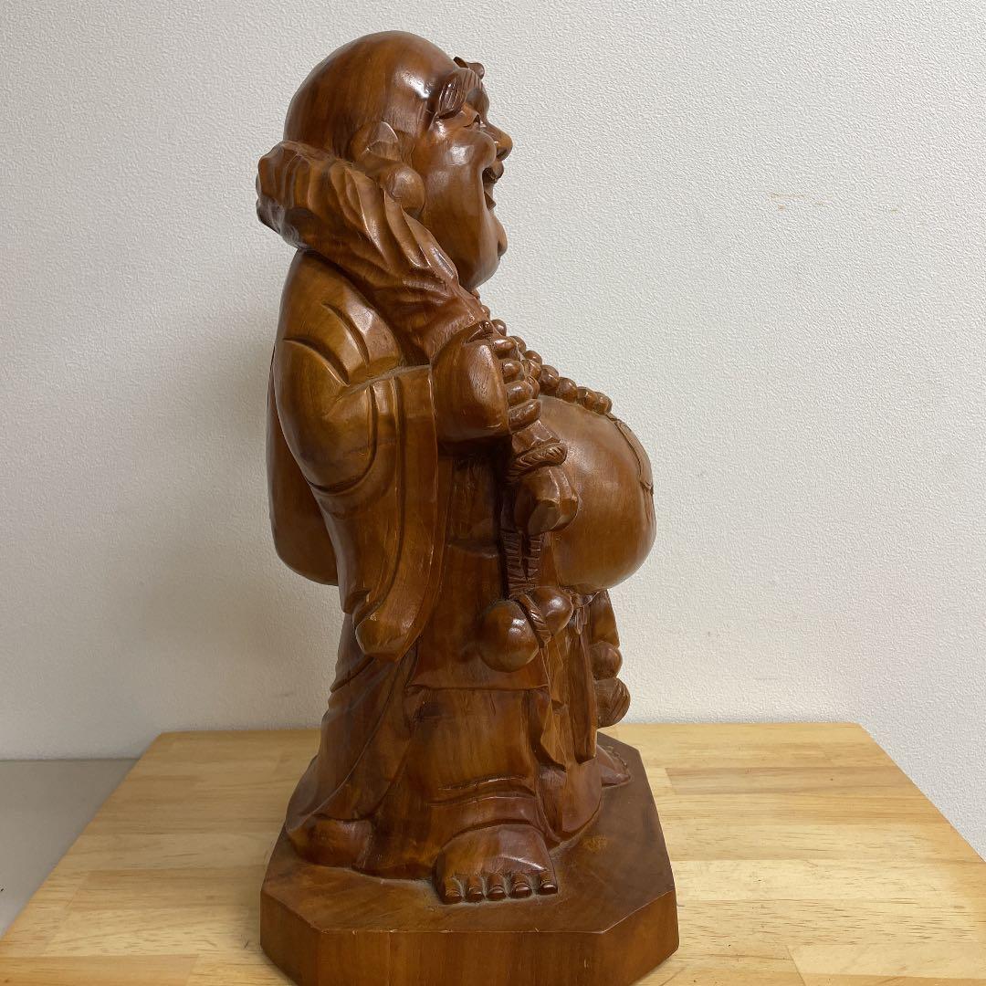 木彫りほていさん　一刀彫　布袋尊像