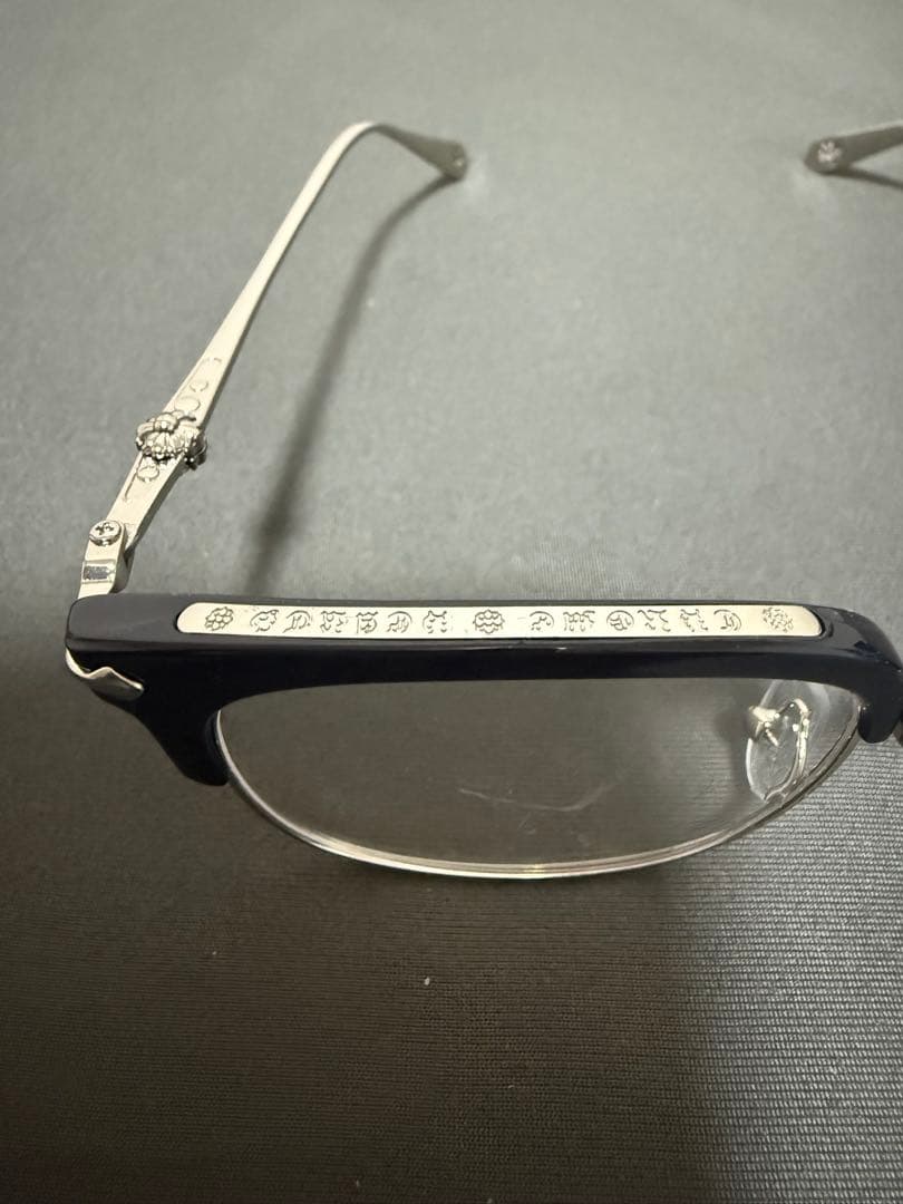 クロムハーツ ファッション・伊達メガネ ブラックフレーム