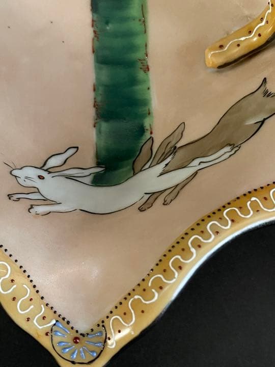 オールドノリタケ　兎柄　トレー