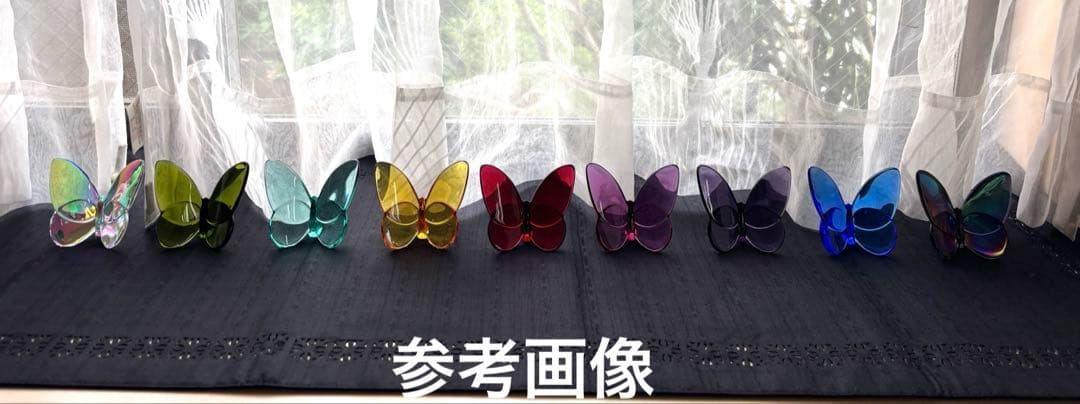 Baccarat バカラ　スカラベブルー蝶の置物
