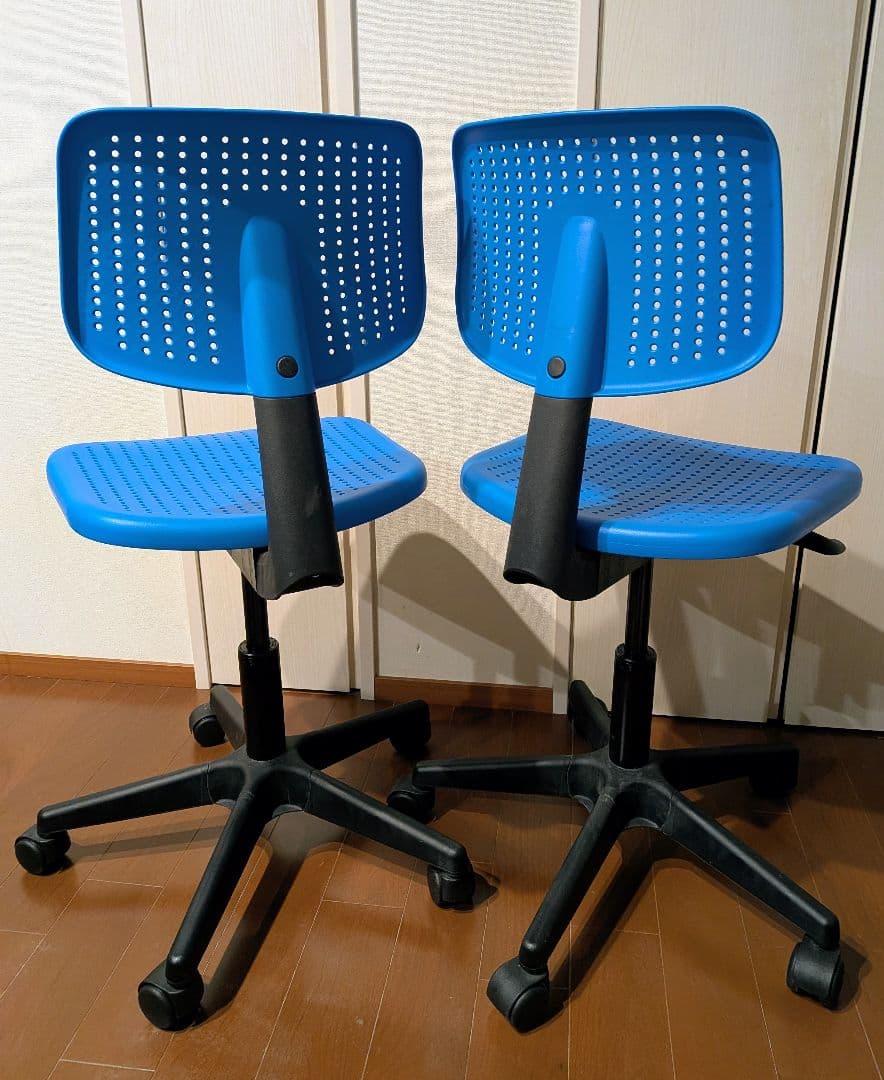 【OLD IKEA 廃盤】 \"Alrik\" チェア ブルー　2脚セット