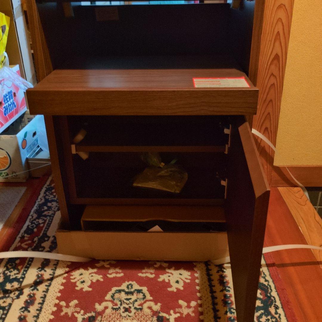 49800円の品　　　　　　　　　　　　サイドボード ダークブラウン 2段棚付き