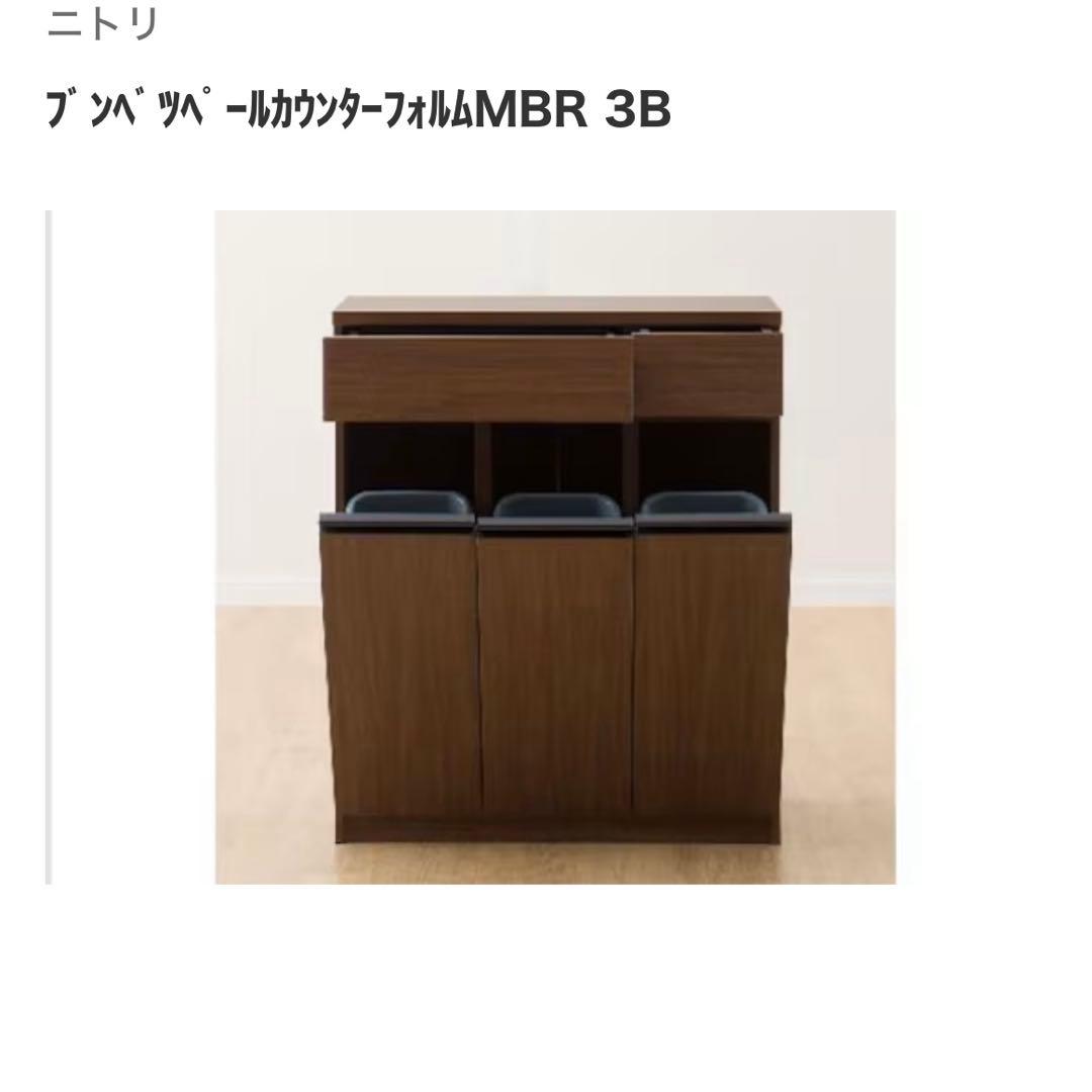 【3分別】ペールカウンター フラップ式ダストボックス ニトリ ゴミ箱