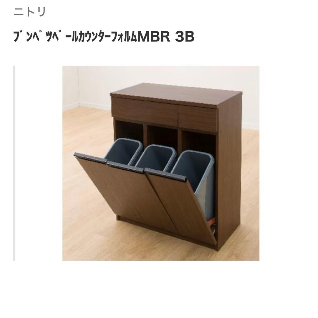 【3分別】ペールカウンター フラップ式ダストボックス ニトリ ゴミ箱