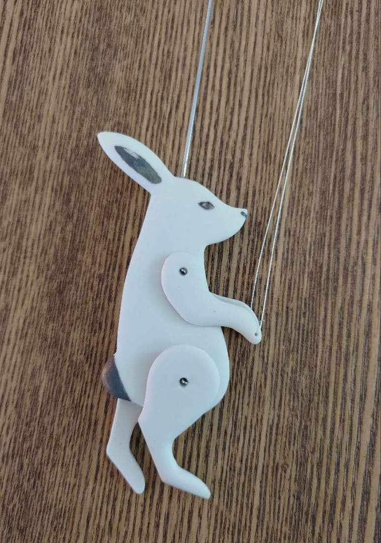 竹村聡子　Satoko Takemura 銀獣マリオネット　ウサギ白