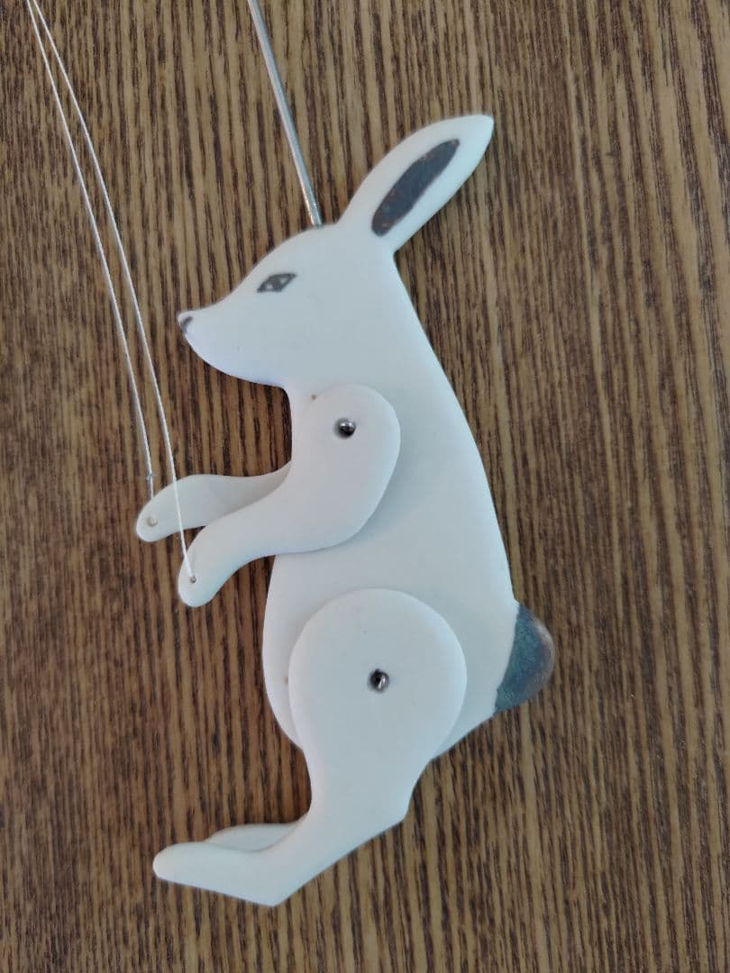 竹村聡子　Satoko Takemura 銀獣マリオネット　ウサギ白