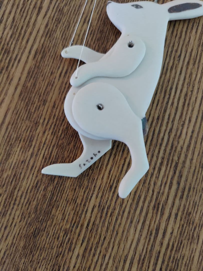 竹村聡子　Satoko Takemura 銀獣マリオネット　ウサギ白