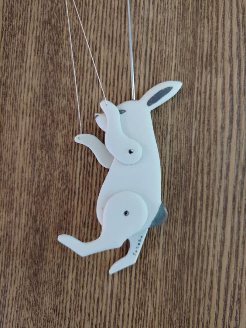 竹村聡子　Satoko Takemura 銀獣マリオネット　ウサギ白