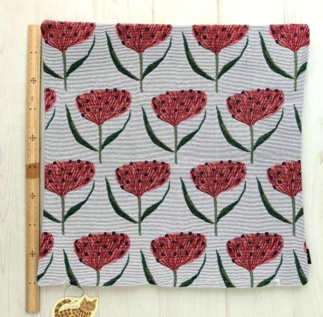 新品　松尾ミユキ　クッションカバー　なでしこ　45×45cm　花柄　ナデシコ