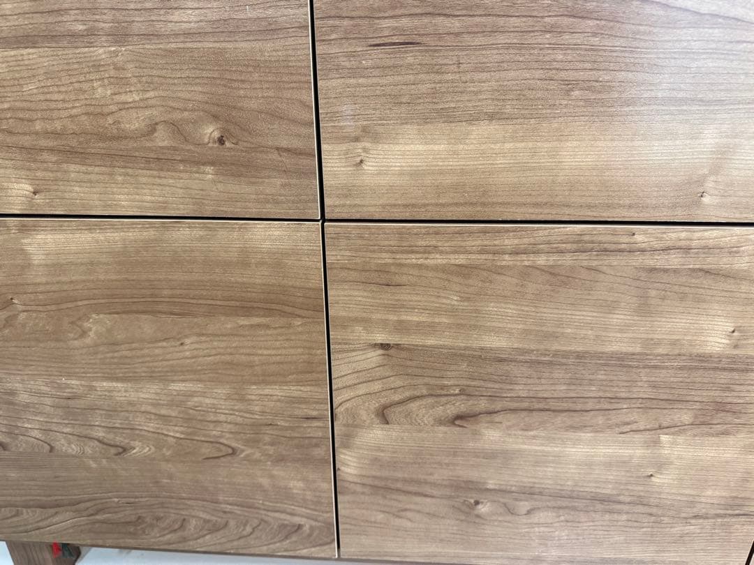 LOWYAサイドボード キャビネット 国産 木製キャビネット ライトブラウン