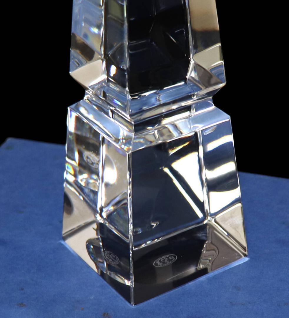 バカラ 珍品 大型作品 25cm 方尖柱 クリスタルガラス製オベリスク 置物