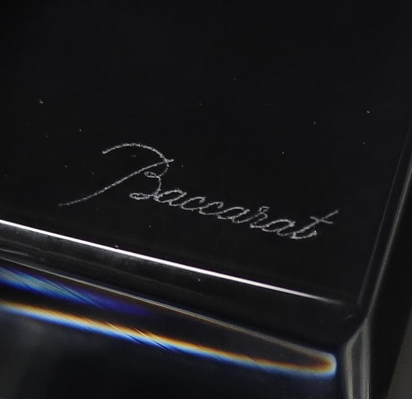 バカラ 珍品 大型作品 25cm 方尖柱 クリスタルガラス製オベリスク 置物