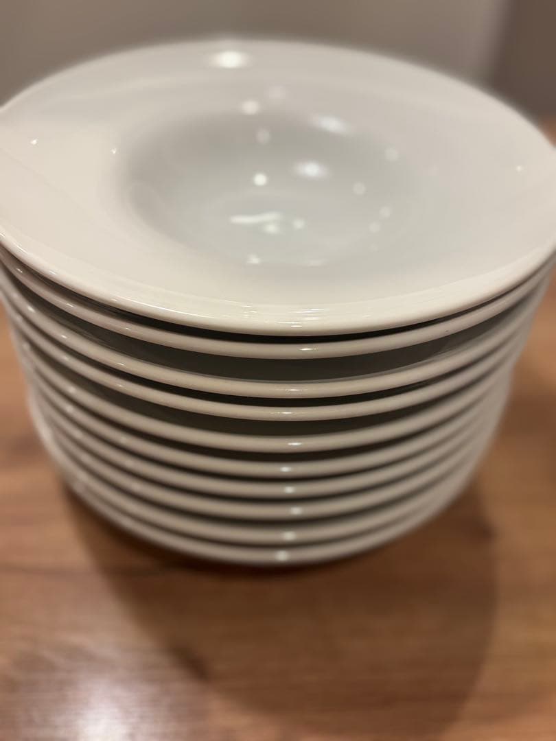 陶器製 パスタ皿 10枚セット 直径25cm 白　スープ皿　リゾット皿