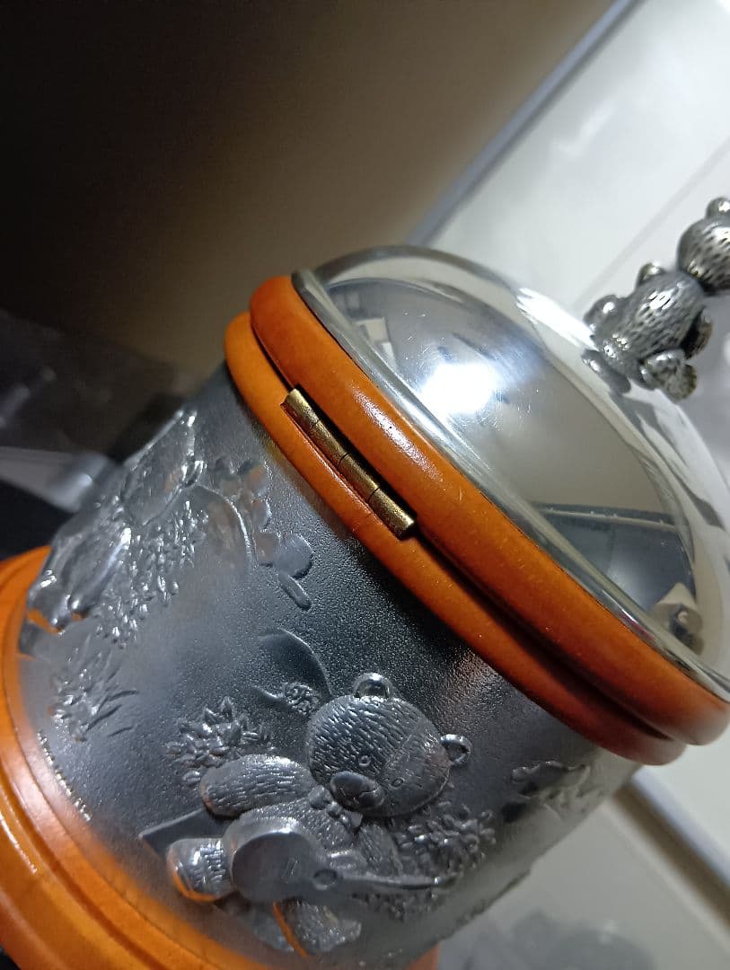 SELANGOR　ピューター　ウッド　テディベア　オルゴール