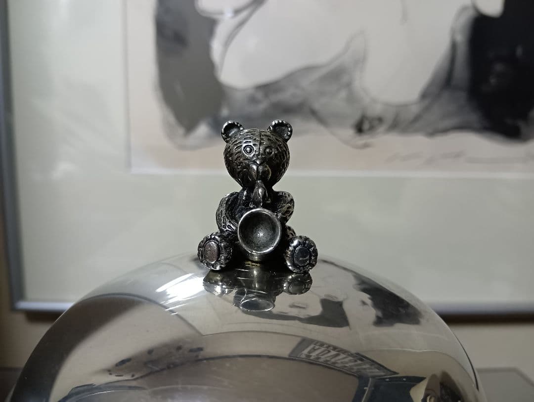 SELANGOR　ピューター　ウッド　テディベア　オルゴール