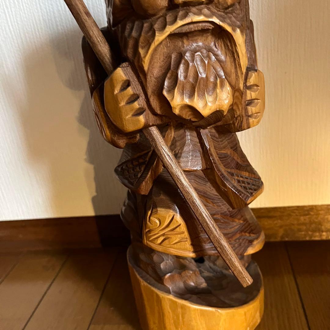 アイヌ 木彫り ニポポ人形 木製彫刻 ハンター 伝統工芸品 北海道 お