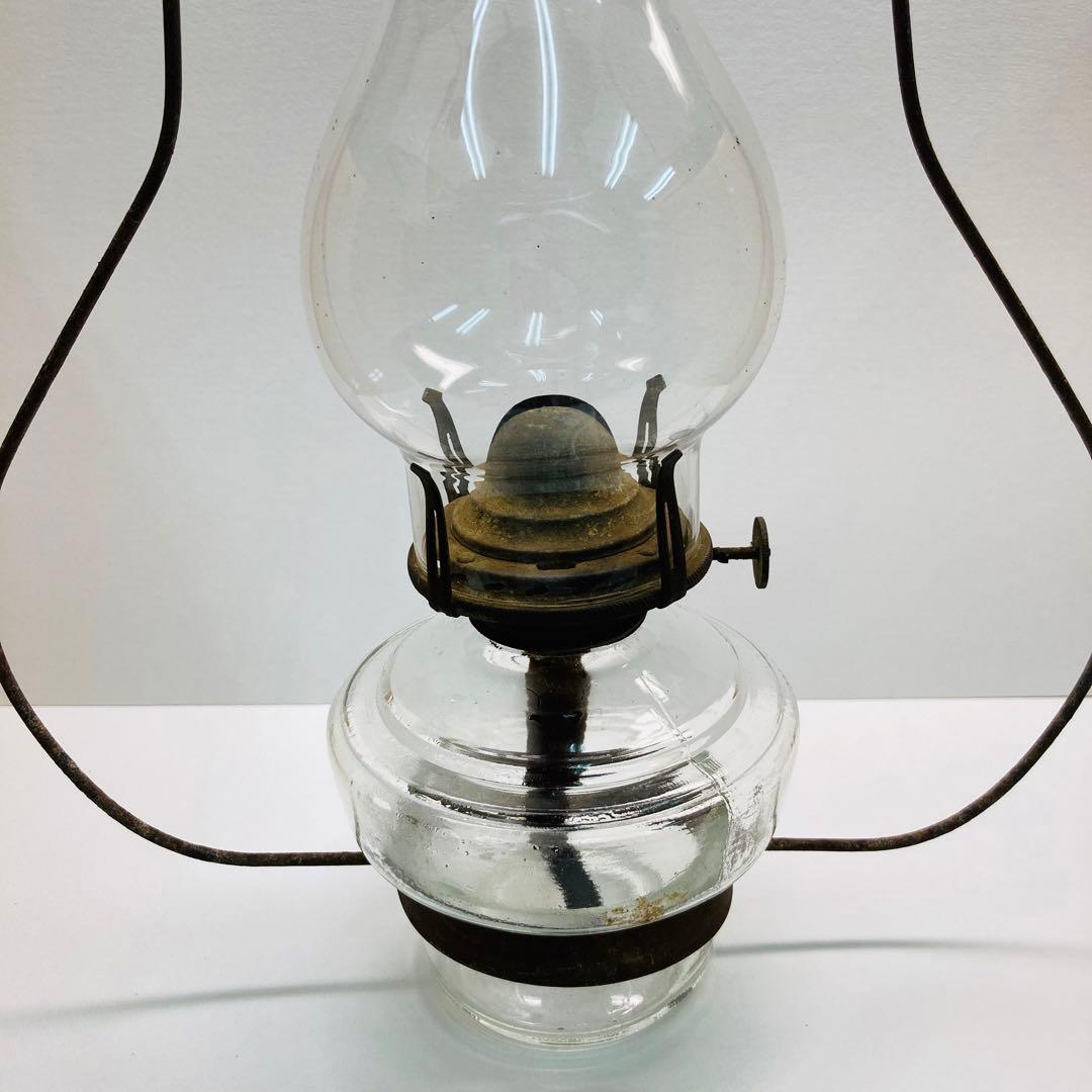 オイルランプ　アンティーク　白　星