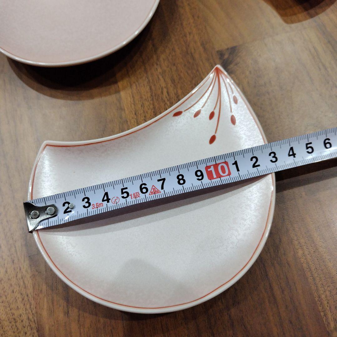 幸楽窯 梅 白 ピンク 銘々皿 5枚セット 小皿 made in Japan