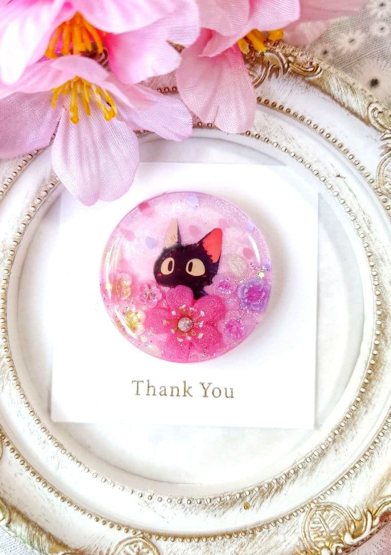 レジン 猫 ヘアゴム ブローチ ポニーフック No.545 - メルカリ