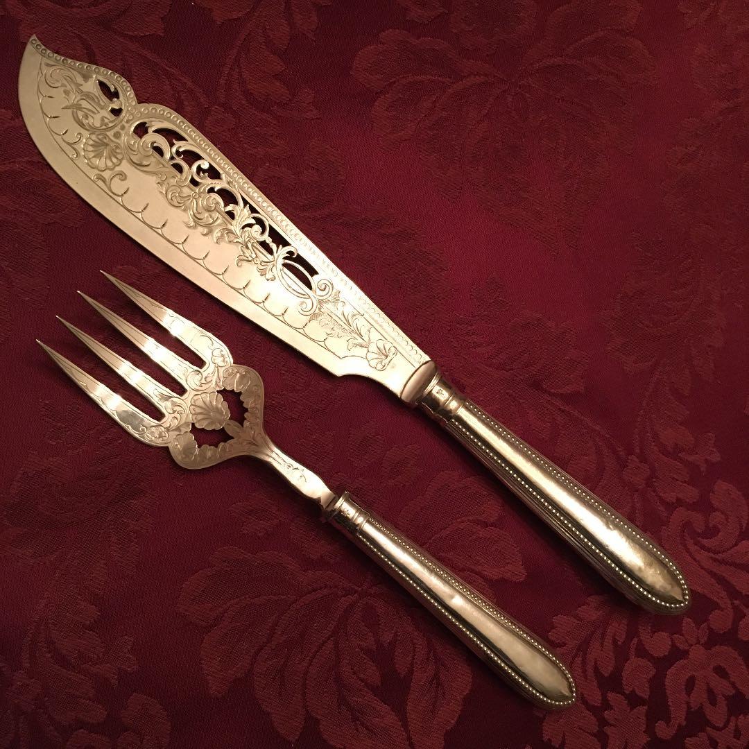 再お値下げ❣️英国ビンテージ　シルバーのサービングセット