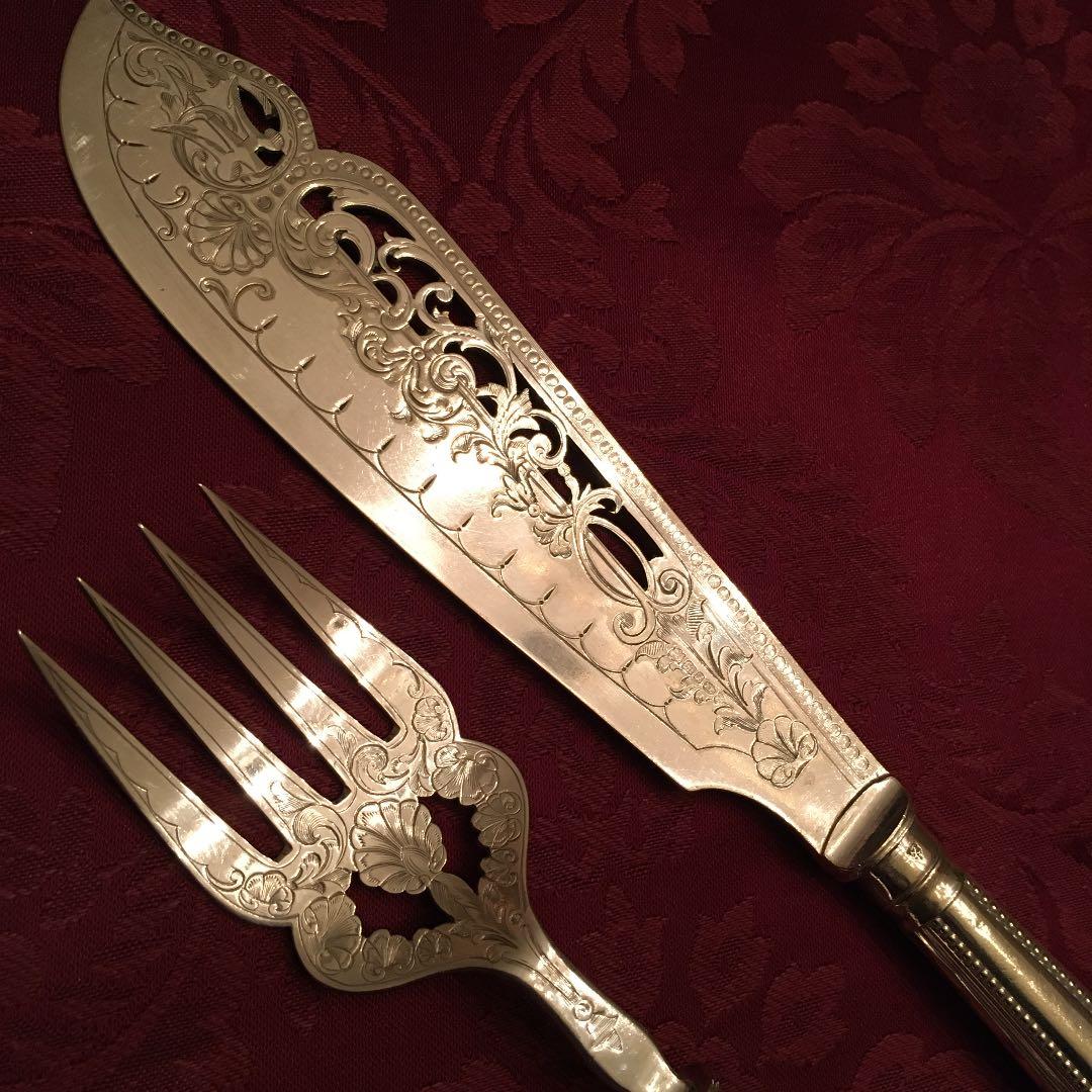 再お値下げ❣️英国ビンテージ　シルバーのサービングセット