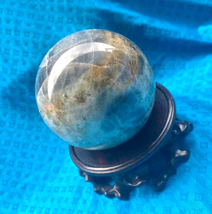 ラブラドライト宝珠（８cm珠）