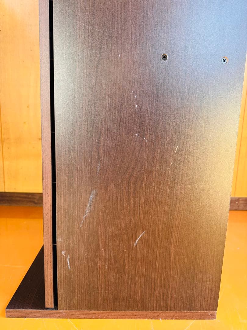 CD・DVD収納ラック 扉付き 大容量 ダークブラウン 93×60×40cm