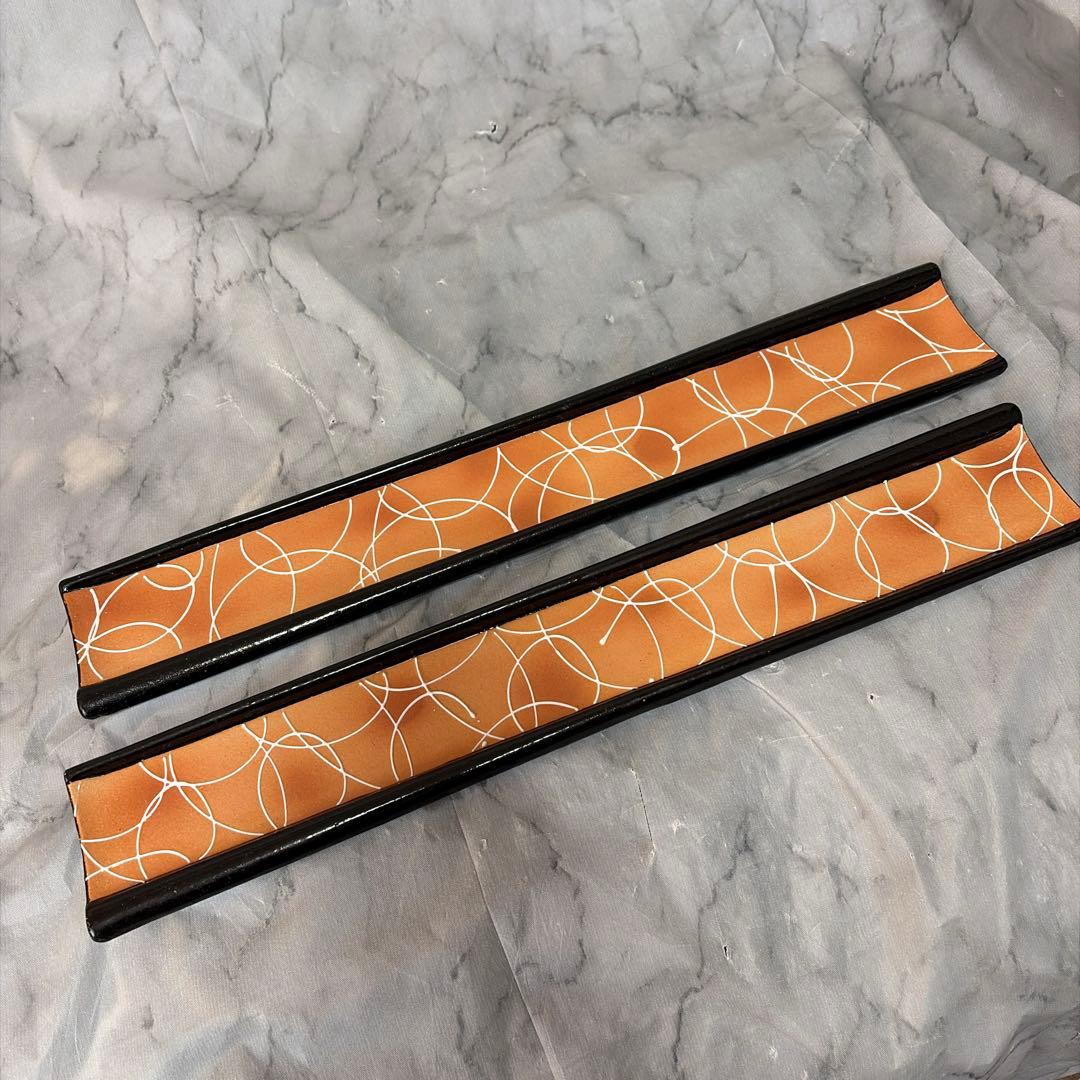 【有田焼】橙色　長皿　8枚