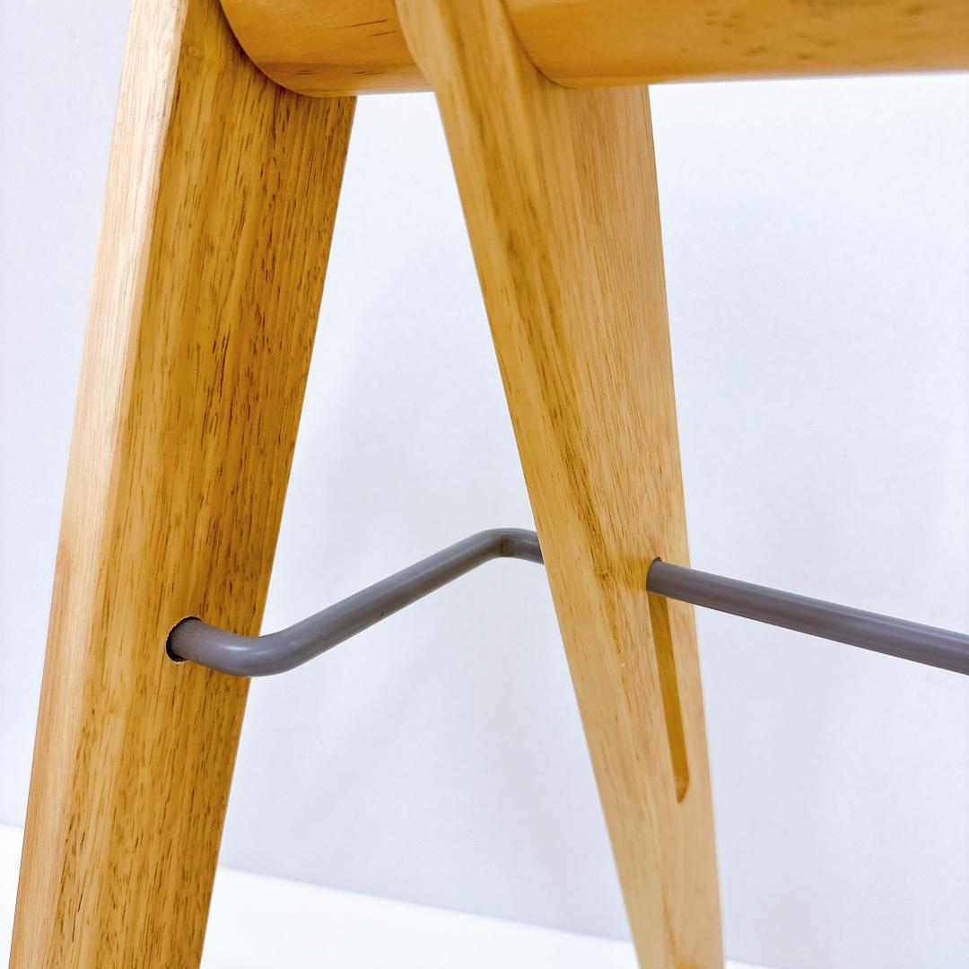 【美品】折り畳みハイスツール チェア 持ち運び簡単 グレー