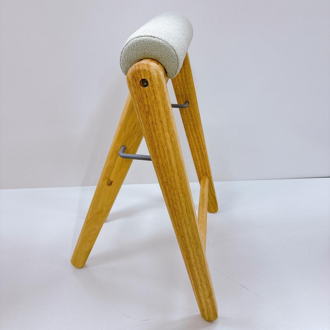 【美品】折り畳みハイスツール チェア 持ち運び簡単 グレー