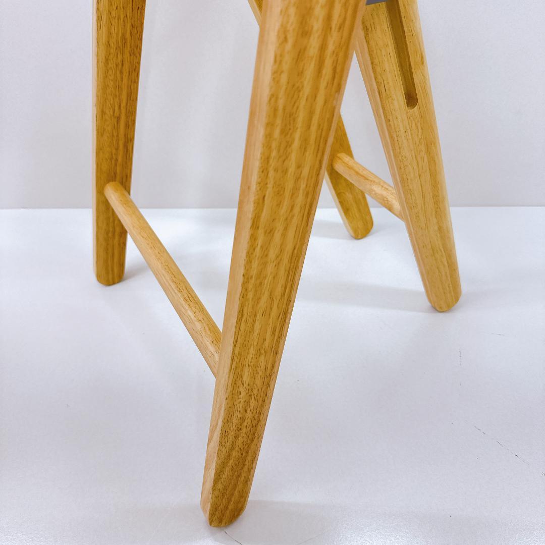 【美品】折り畳みハイスツール チェア 持ち運び簡単 グレー