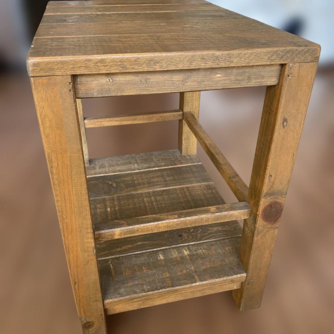 ニコアンド　シェルフ ベンチ ボックス 木製 アンティーク nikoand