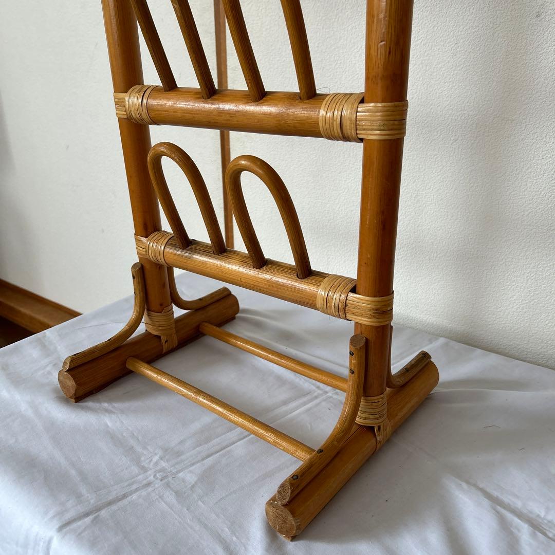 昭和レトロ藤家具 藤スリッパラック ラタン スリッパラック スリッパ