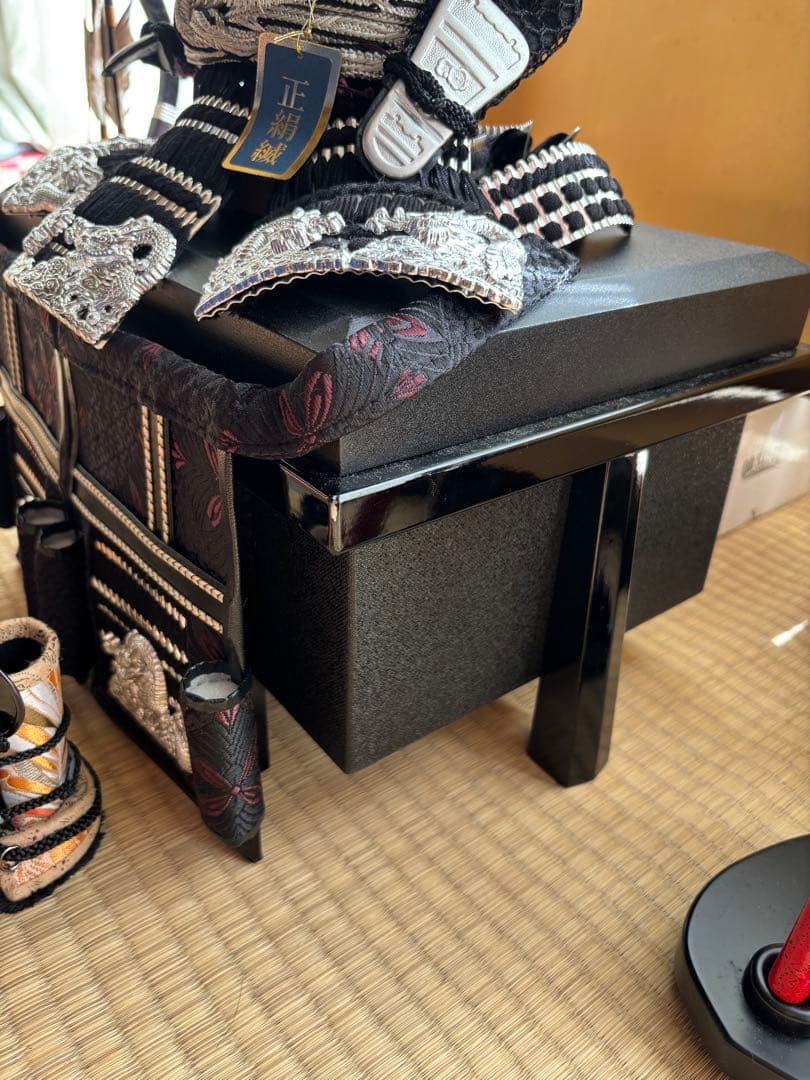 五月人形 武士の鎧飾り 正絹製