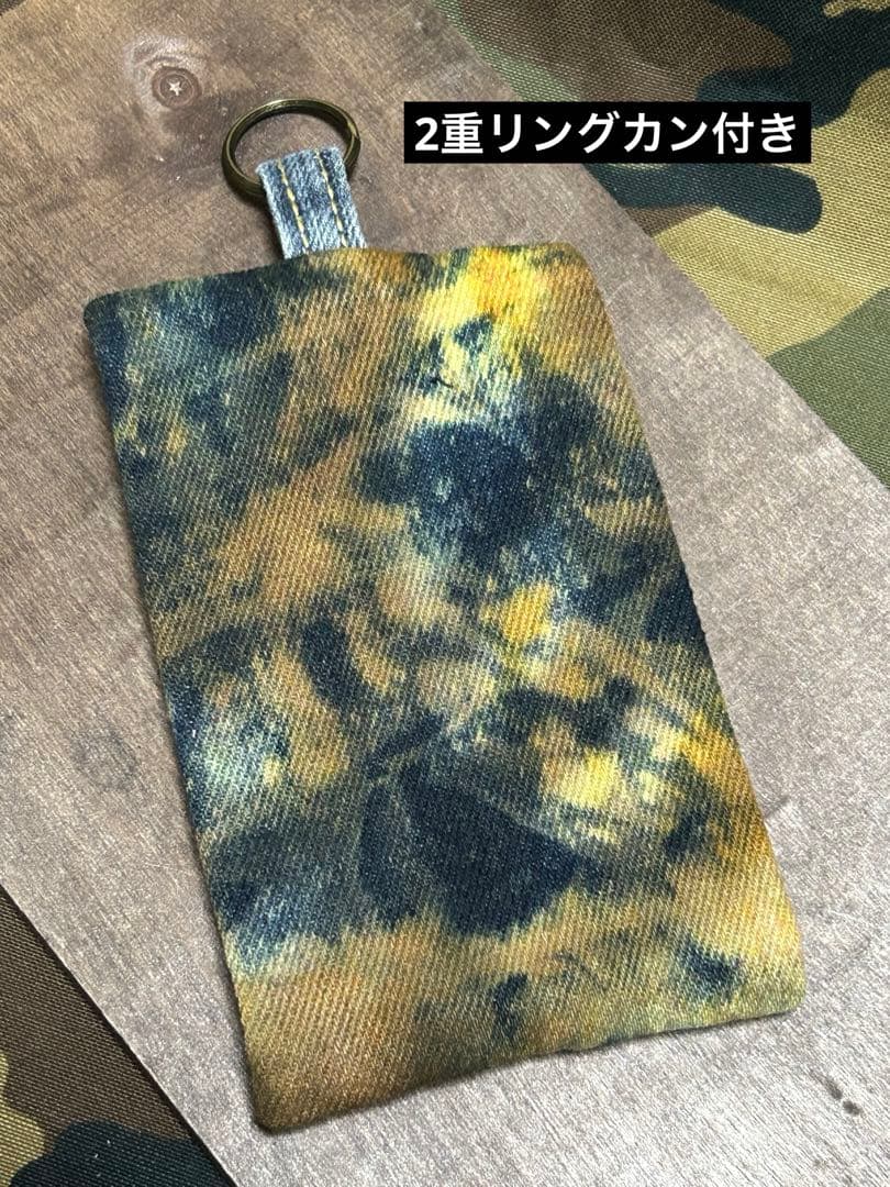 コラボ‼️さゆり染めマチ付きミニポーチNo.795