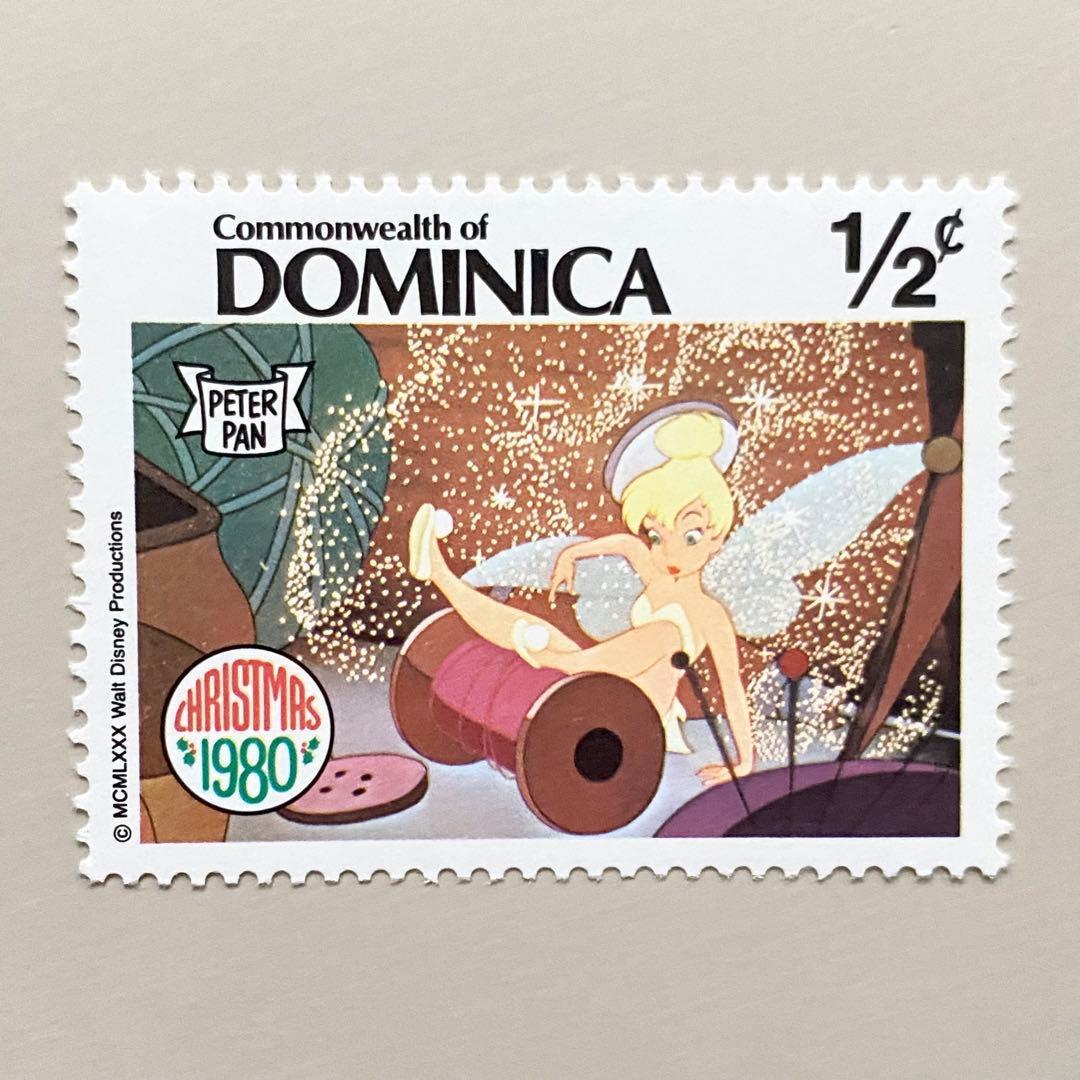 ディズニー切手6枚（ドミニカ：ピーターパン、クリスマス切手） - メルカリ
