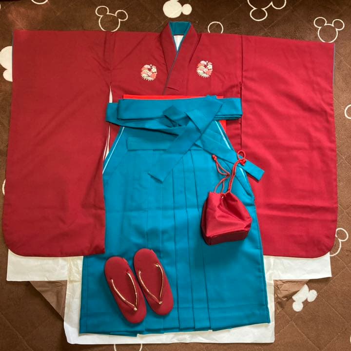 七五三　3歳女児　振袖　袴　お正月