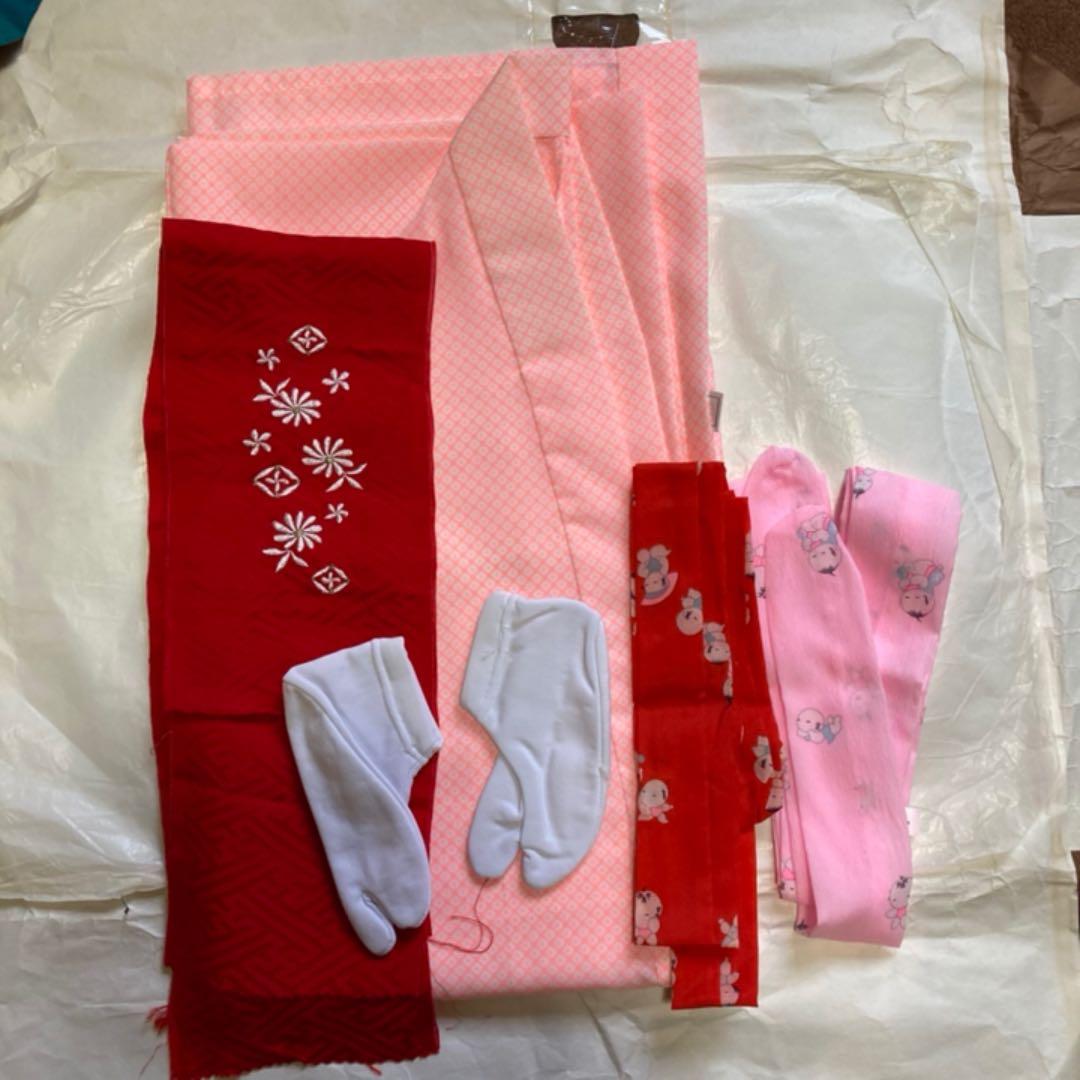 七五三　3歳女児　振袖　袴　お正月