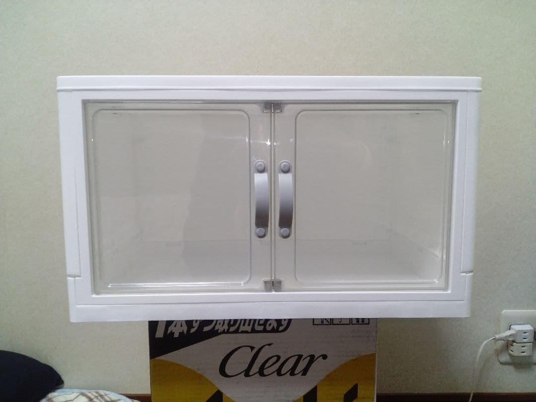 【残り１】ダイソー ジョイントできる扉付折りたたみ収納ケース 大サイズ６個セット