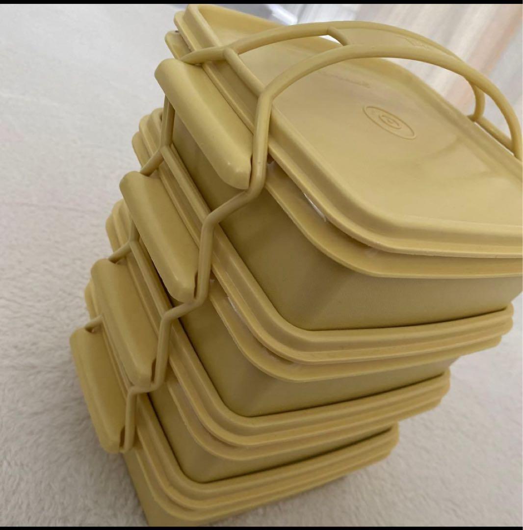 日本製■オールドタッパーウェア■4点■レトロカラーが可愛いです♡まとめ売り