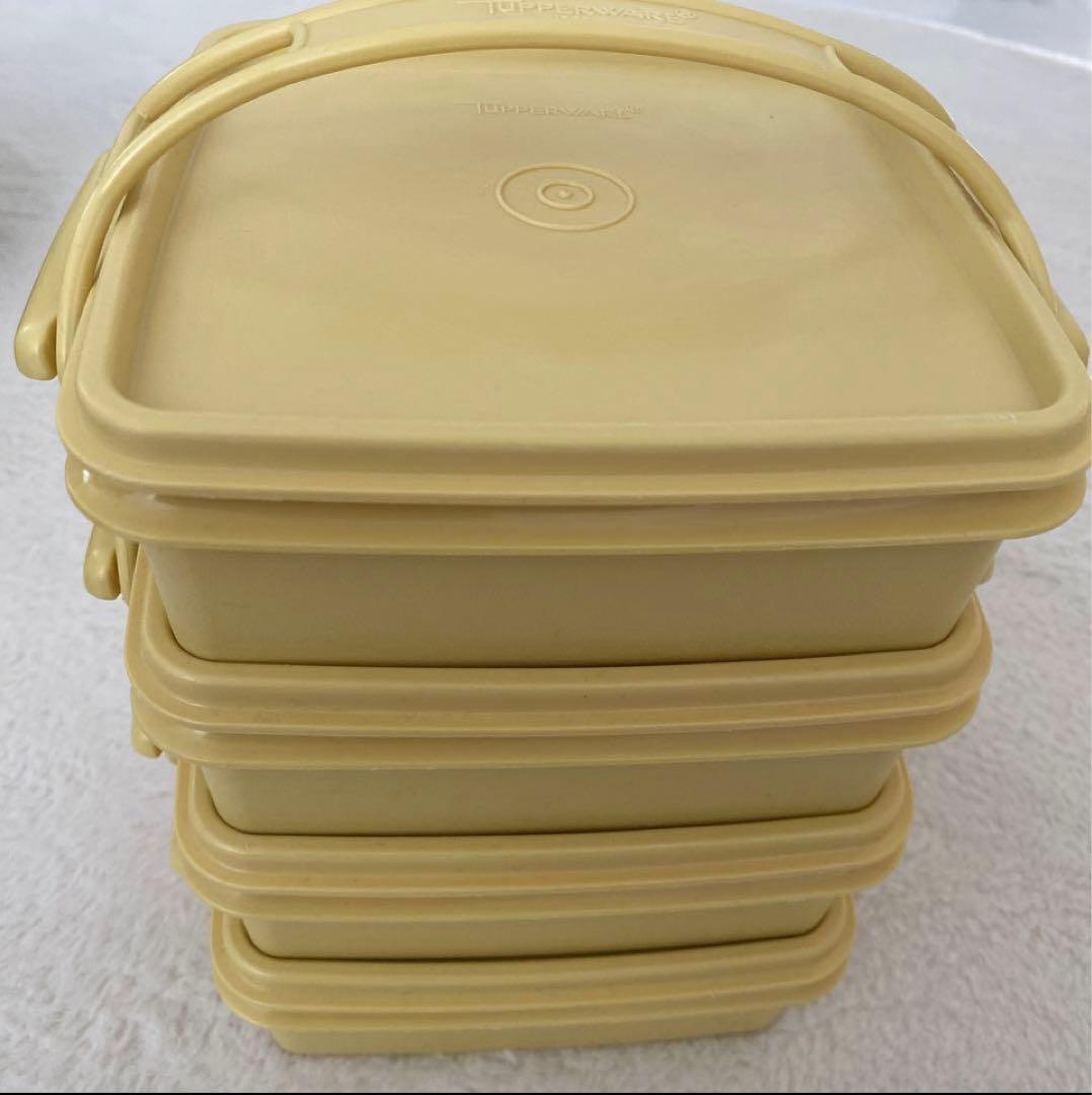 日本製■オールドタッパーウェア■4点■レトロカラーが可愛いです♡まとめ売り