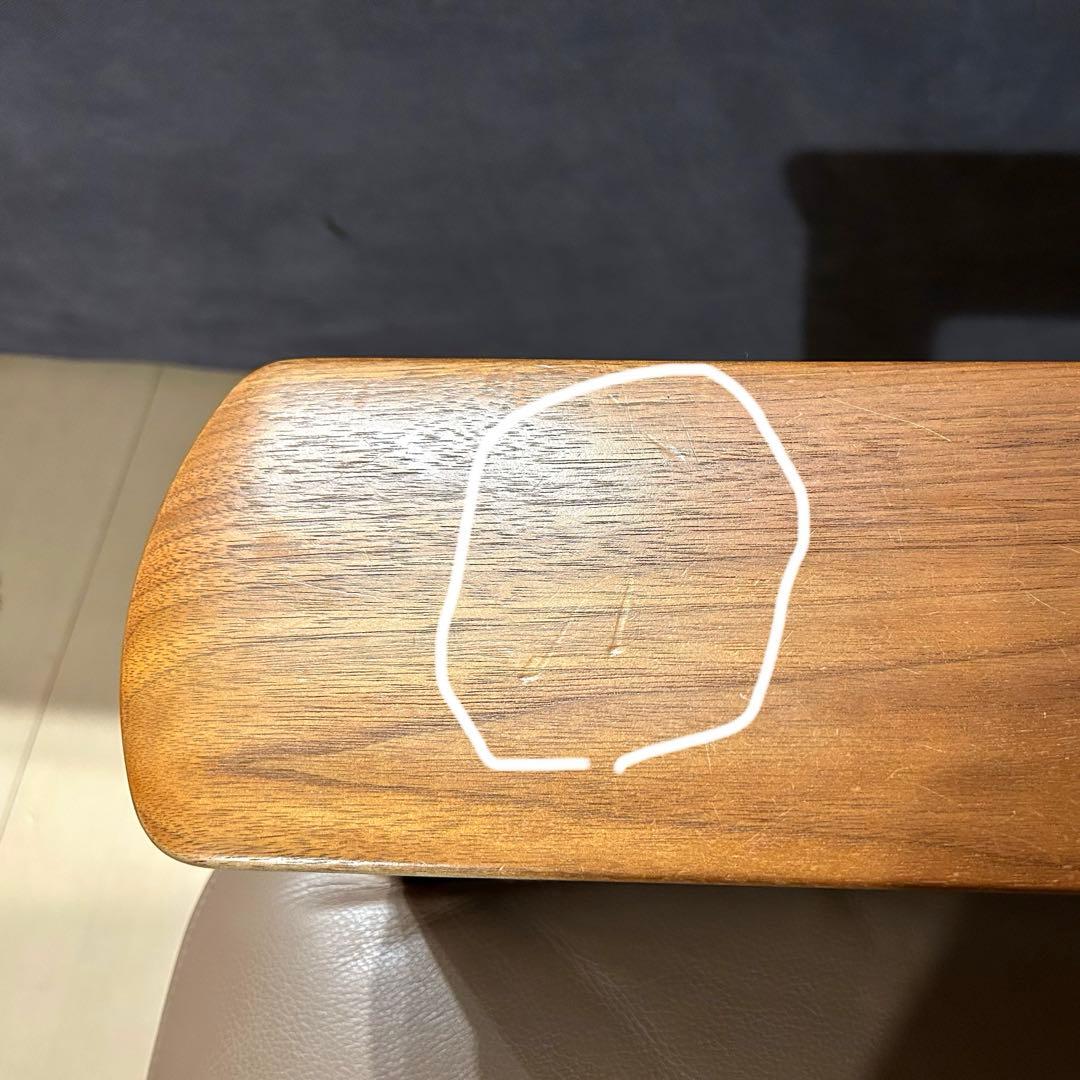 karimoku カリモク WW4103 1Pソファ 本革張レザー　グレージュ