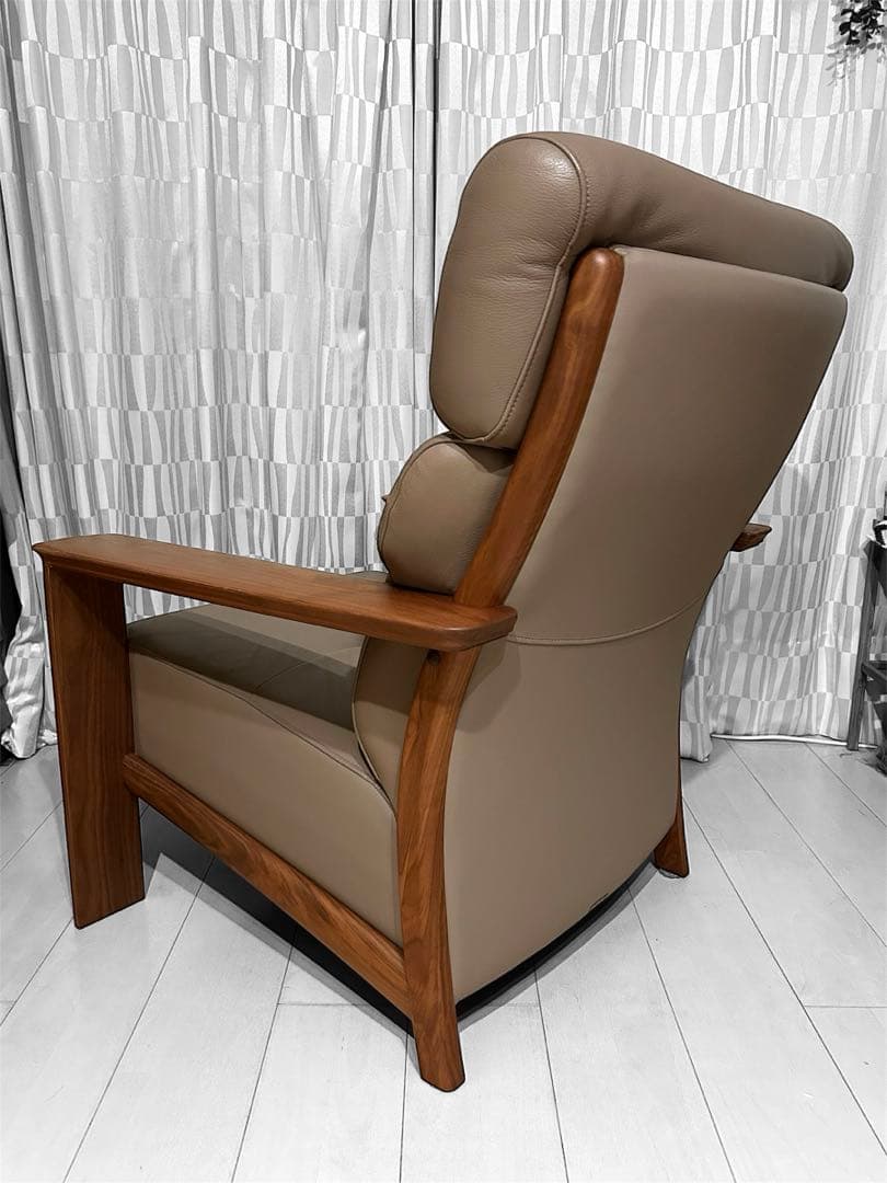 karimoku カリモク WW4103 1Pソファ 本革張レザー　グレージュ