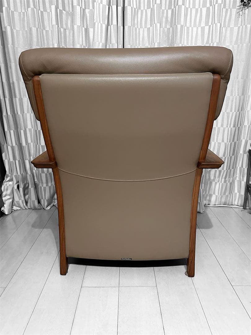 karimoku カリモク WW4103 1Pソファ 本革張レザー　グレージュ