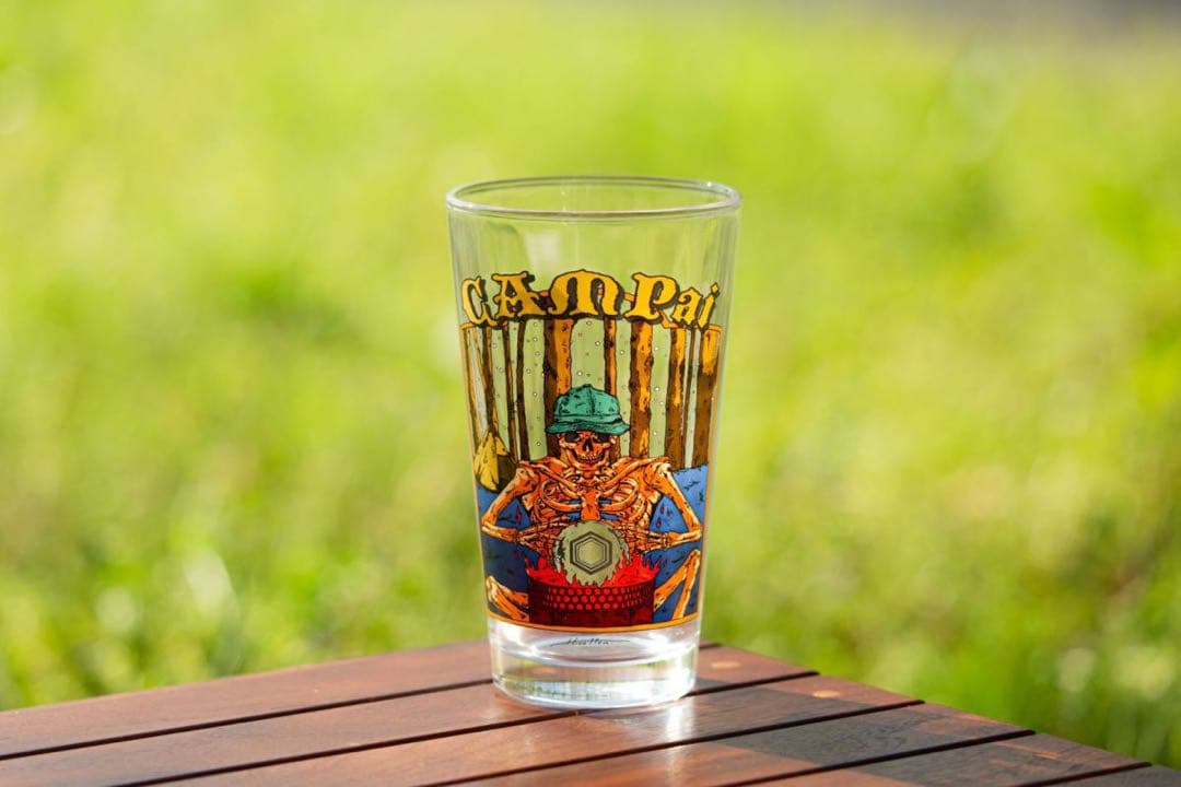 2個セットーオリジナルパイントグラス　-キャンプぁい- 480ml