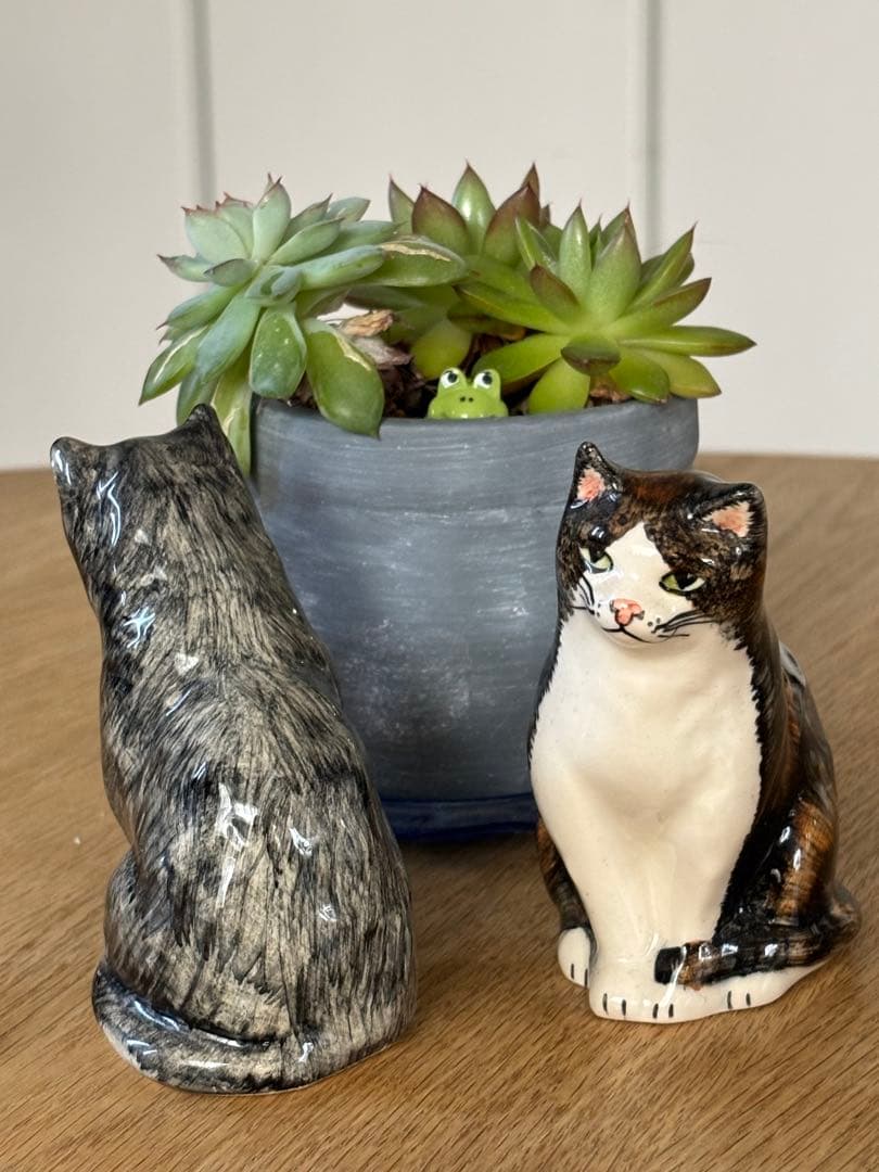 猫の置き物3点セット フィリップ・ローレストン作 英国BABBACOMBE窯