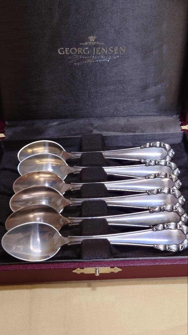 ジョージ・ジェンセン　銀製　リリー・オブ・ザ・ヴァレー　スプーン　6本セット
