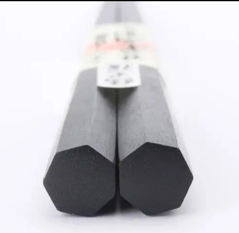 【新品】大黒屋江戸木箸　縞黒檀　七角箸　2膳セット（24、22センチ各1点）