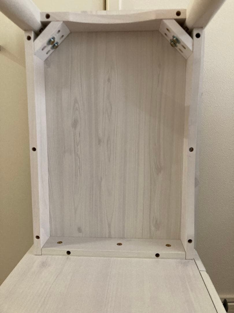 ニトリ 机 デスク【組立済そのまま使える】【送料込】白 モダン 北欧 ガラス戸